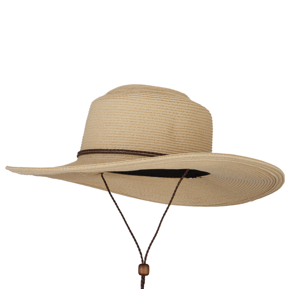 Women&#039;s Paper Straw wide Brim Sun Hat - Natural OSFM