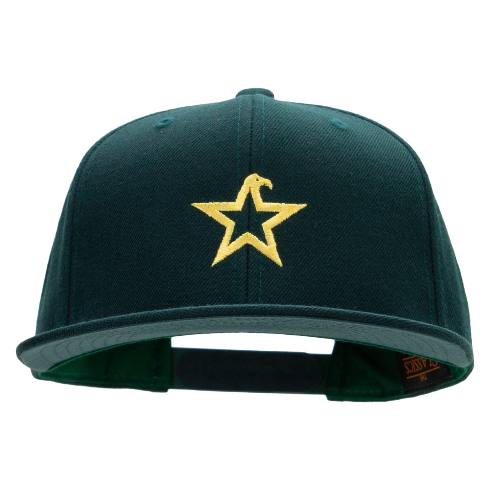 Eagle Star Embroidered Wool Blend Prostyle Snapback - Spruce OSFM