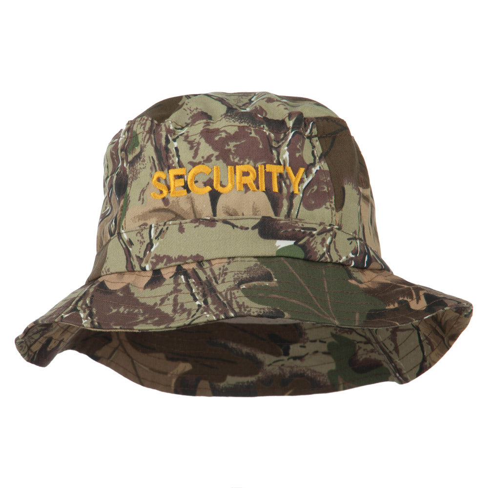 Security Embroidered Pigment Dyed Bucket Hat - Camo OSFM