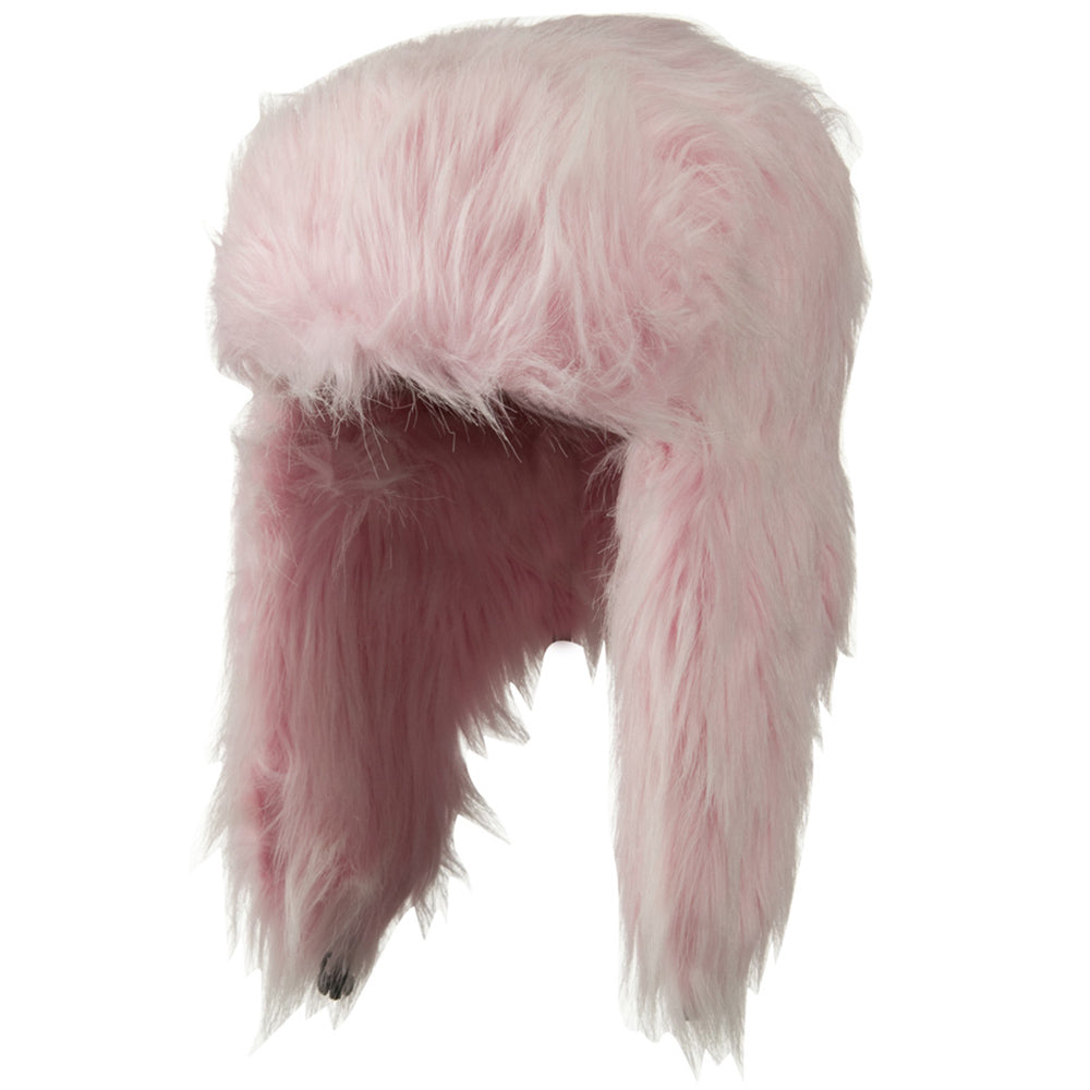 Woman&#039;s Faux Fur Trooper Hat - Pink OSFM