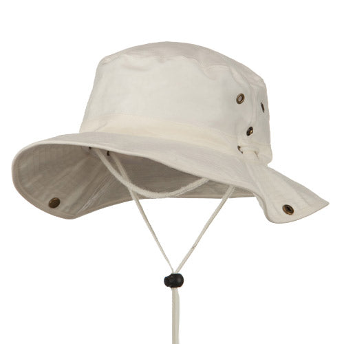 Extra Big Size Brushed Twill Aussie Hats - Beige XL-2XL