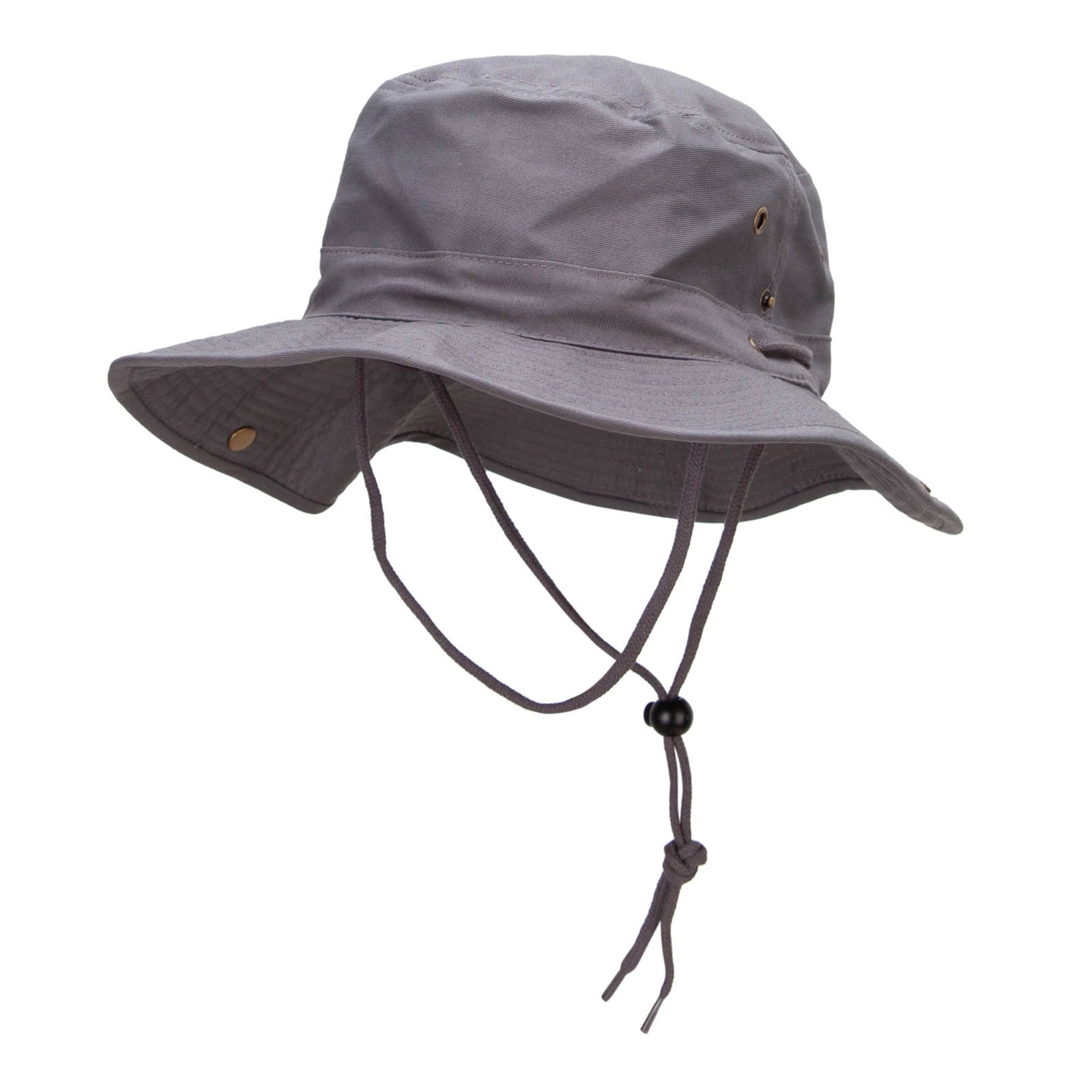 Extra Big Size Brushed Twill Aussie Hats - Charcoal XL-2XL