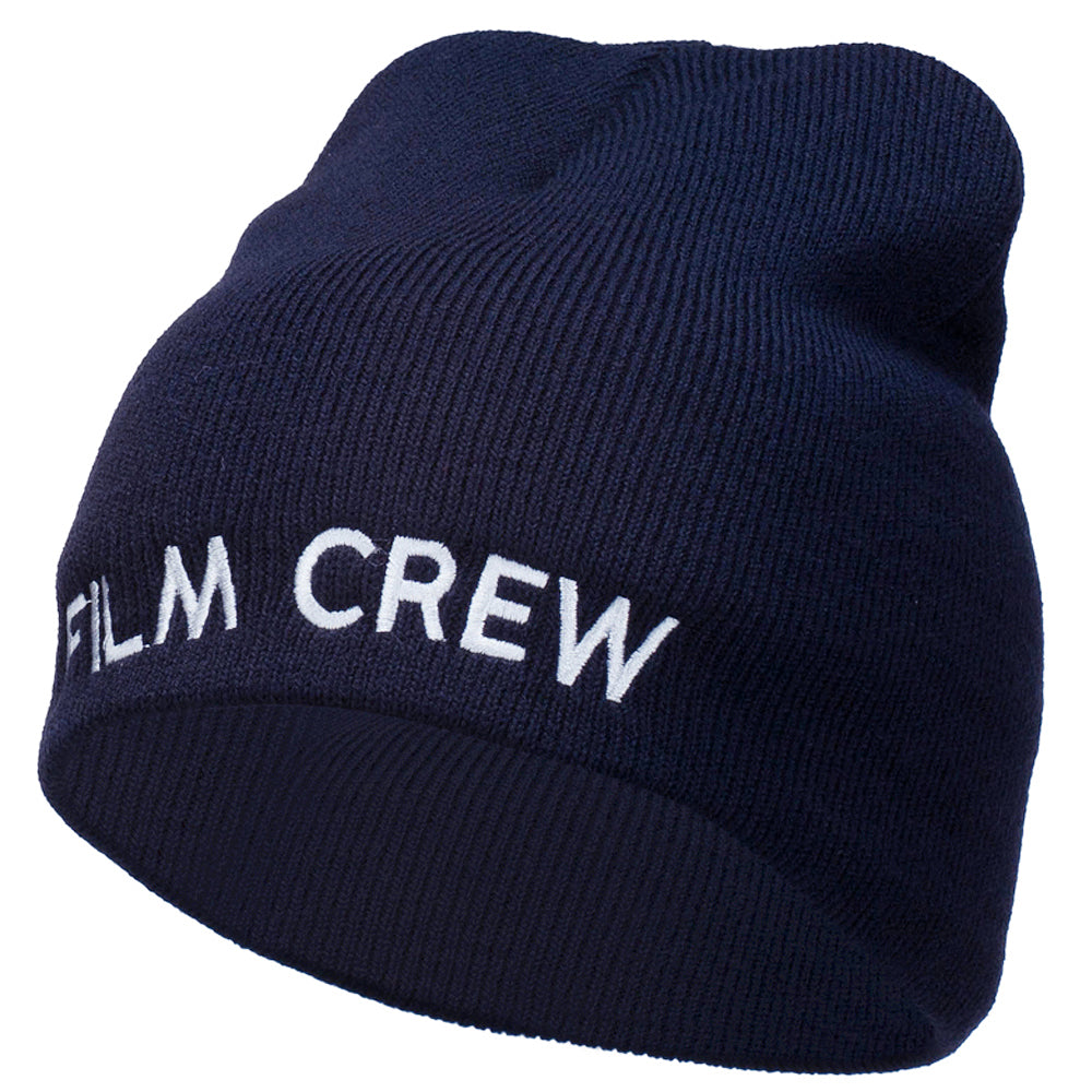 Film Crew Embroidered Short Beanie - Navy OSFM