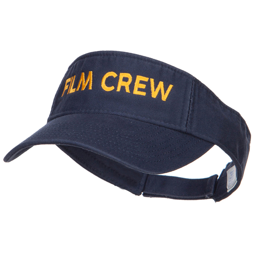 Film Crew Embroidered Cotton Washed Visor - Navy OSFM