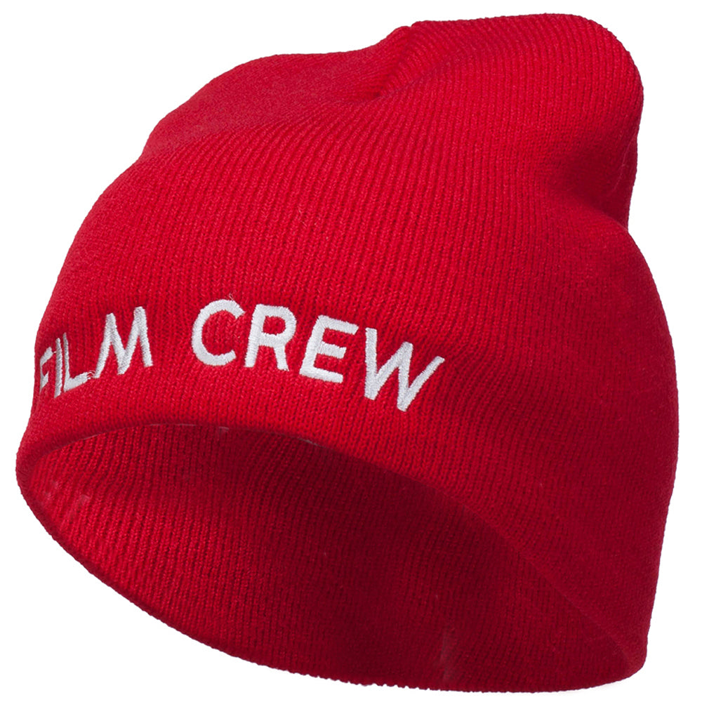 Film Crew Embroidered Short Beanie - Red OSFM