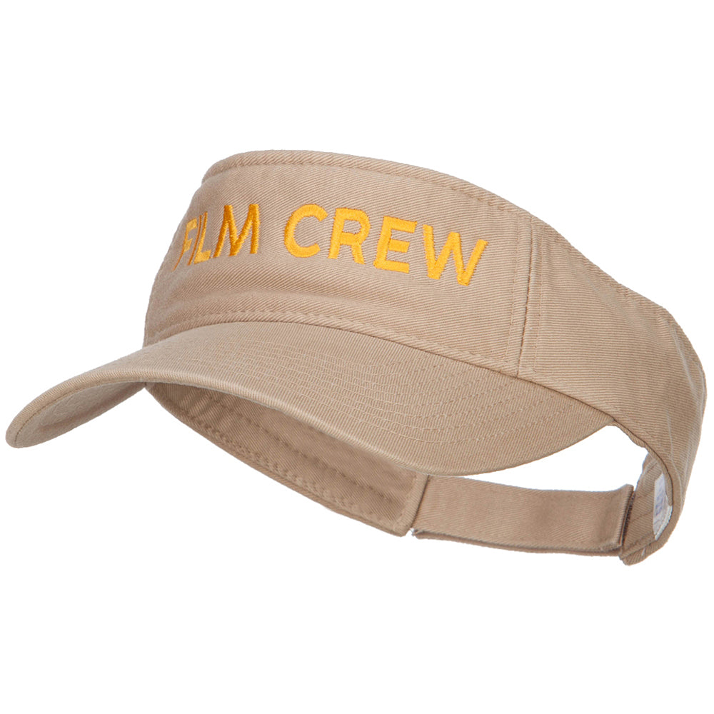 Film Crew Embroidered Cotton Washed Visor - Khaki OSFM