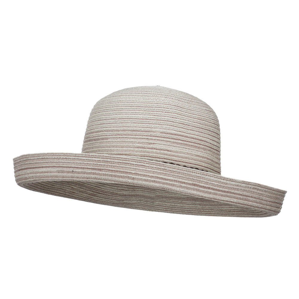 UPF 40+ Mix Roll Up Brim Hat - Beige Brown OSFM