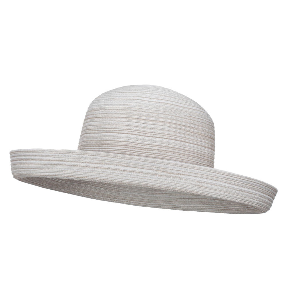 UPF 40+ Mix Roll Up Brim Hat - White Beige OSFM