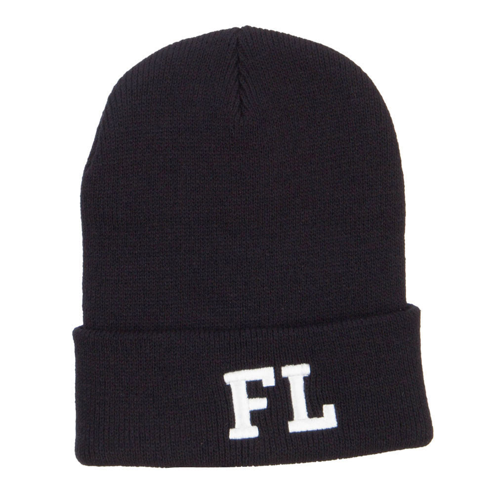 FL Florida State Embroidered Cuff Beanie - Black OSFM