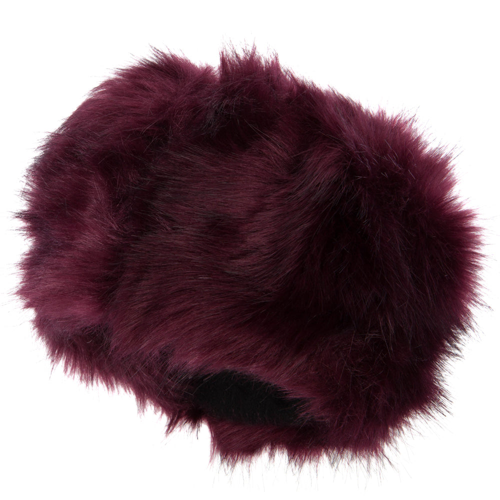 Women&#039;s Polyester Faux Fur Quilted Lining Bucket Hat - Purple OSFM