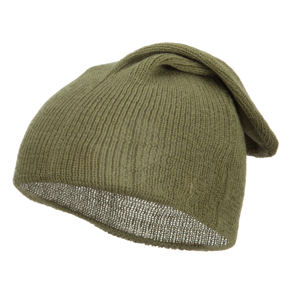 Long Deep Shell Slouchy Beanie - Sage OSFM