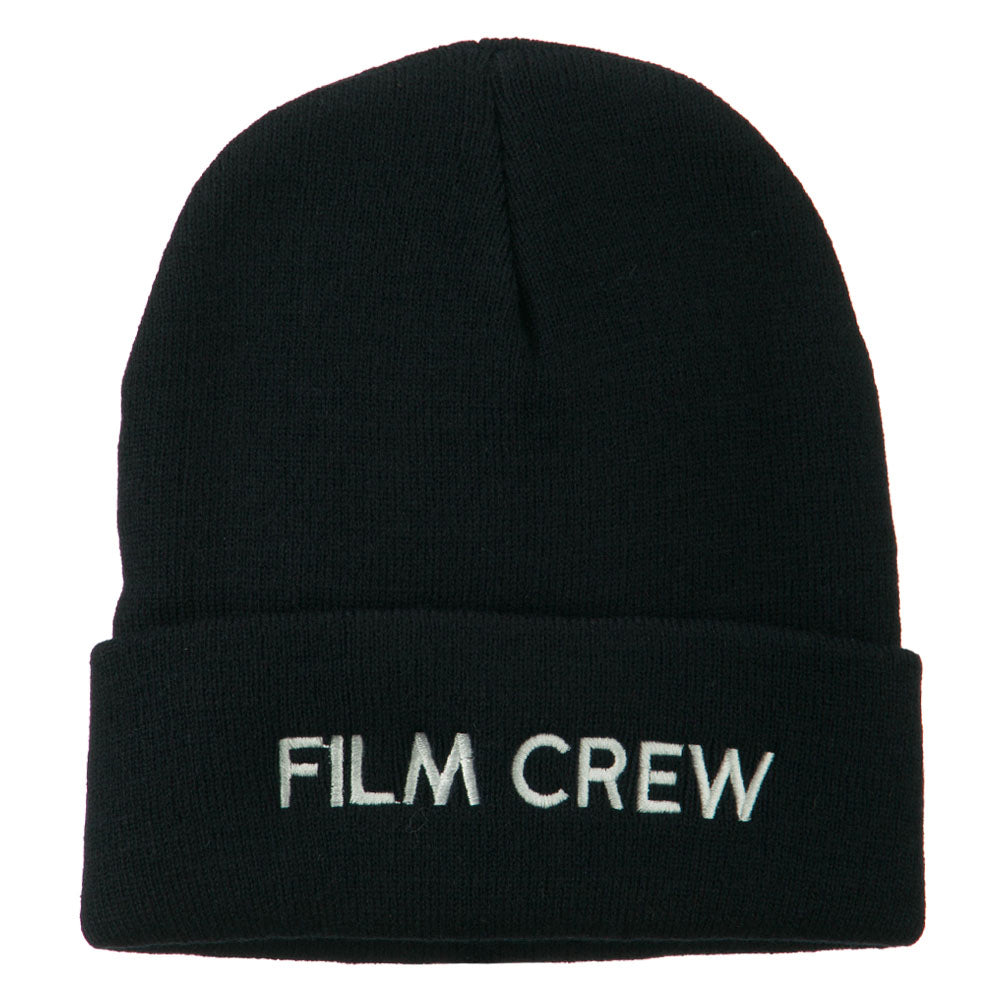Film Crew Embroidered Long Beanie - Navy OSFM