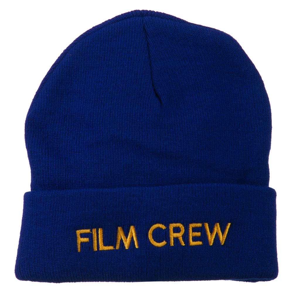 Film Crew Embroidered Long Beanie - Royal OSFM