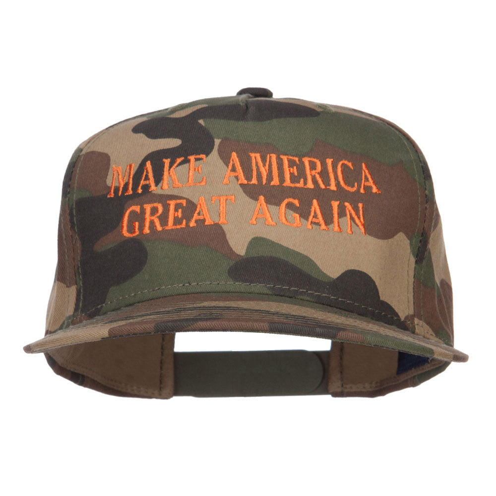 Make America Great Again Embroidered Snapback - Camo OSFM