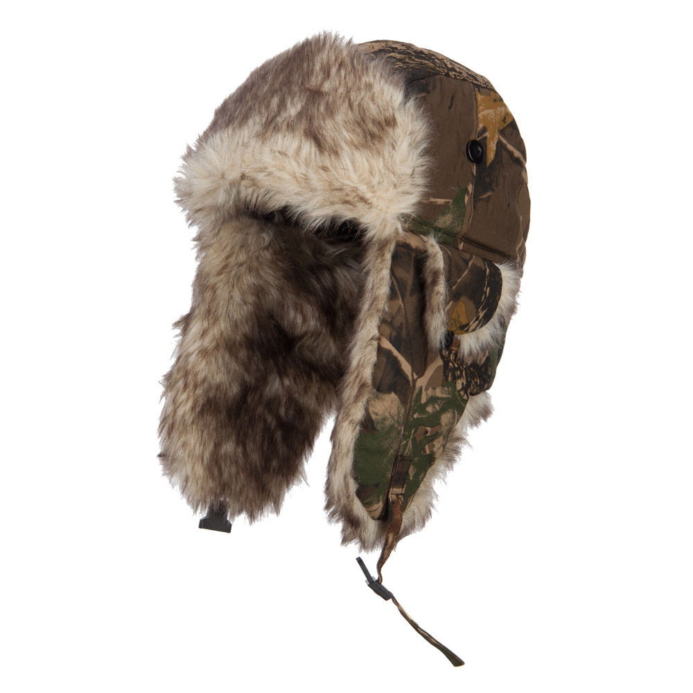 Camouflage Fur Trooper Hat - Autumn OSFM