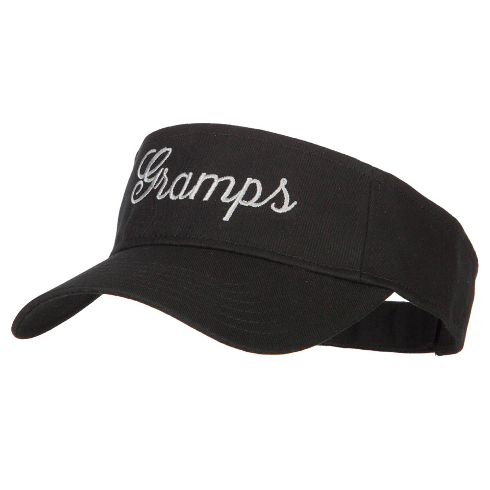 Gramps Embroidered Cotton Twill Sun Visor - Black OSFM