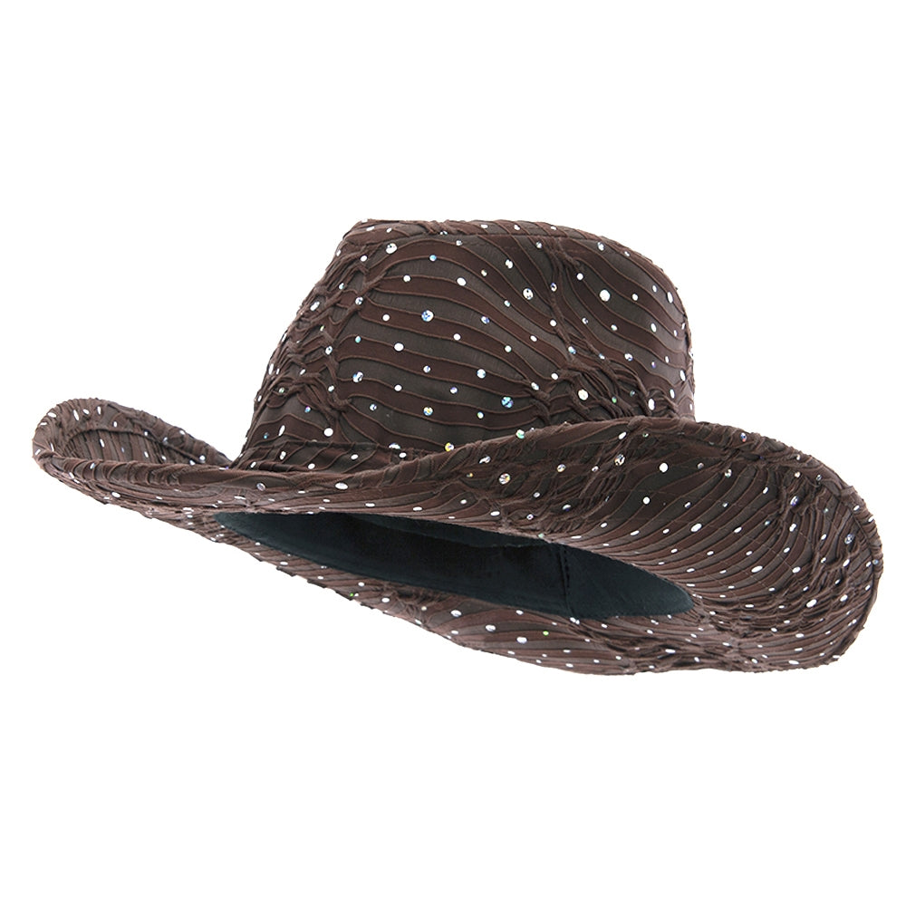 Glitter Cowboy Hat - Brown OSFM