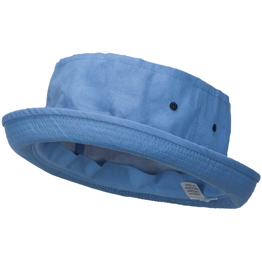 Striped Roll Up Bucket Hat - Sky Navy M-L