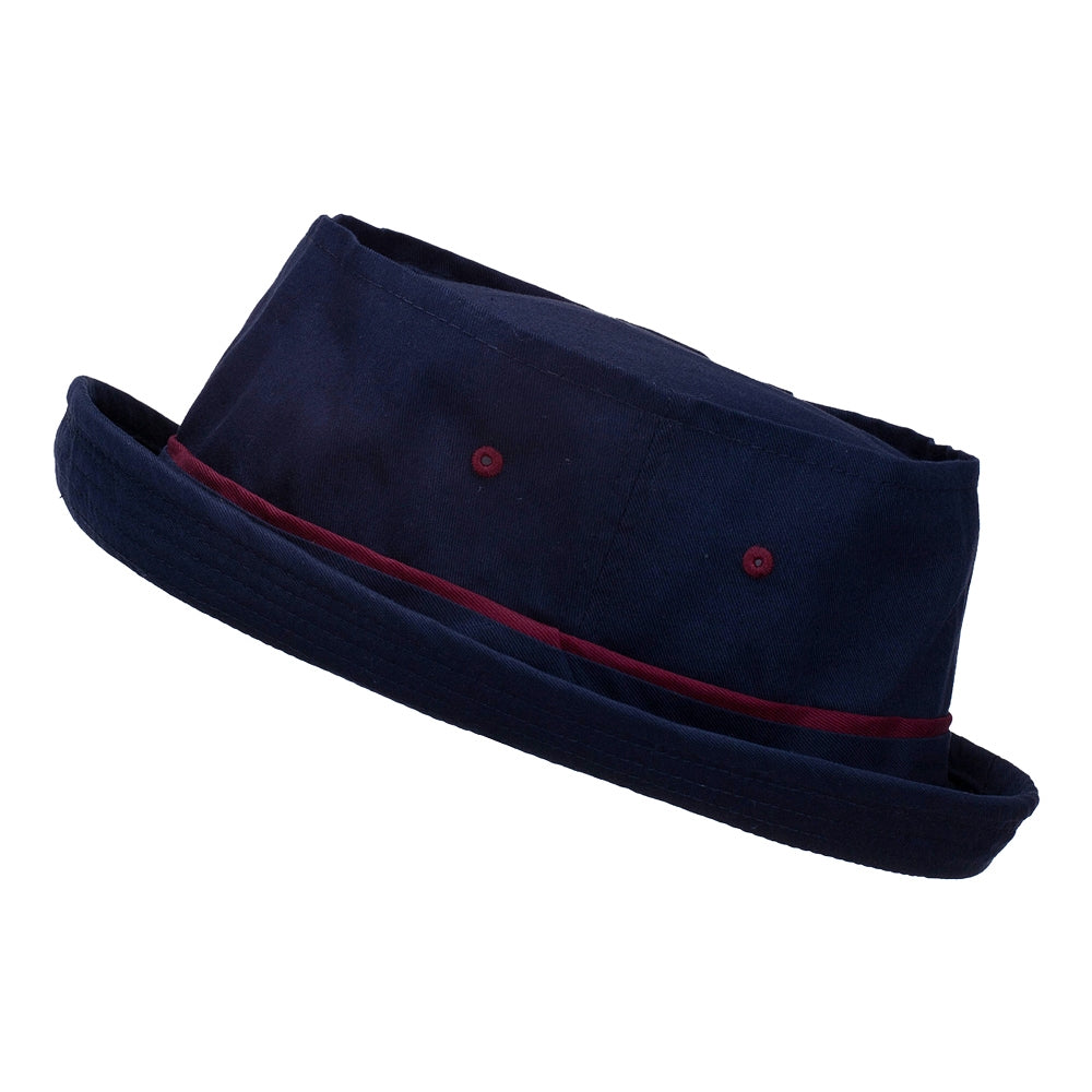 Big Size Roll Up Bucket Hat - Navy Wine M-L