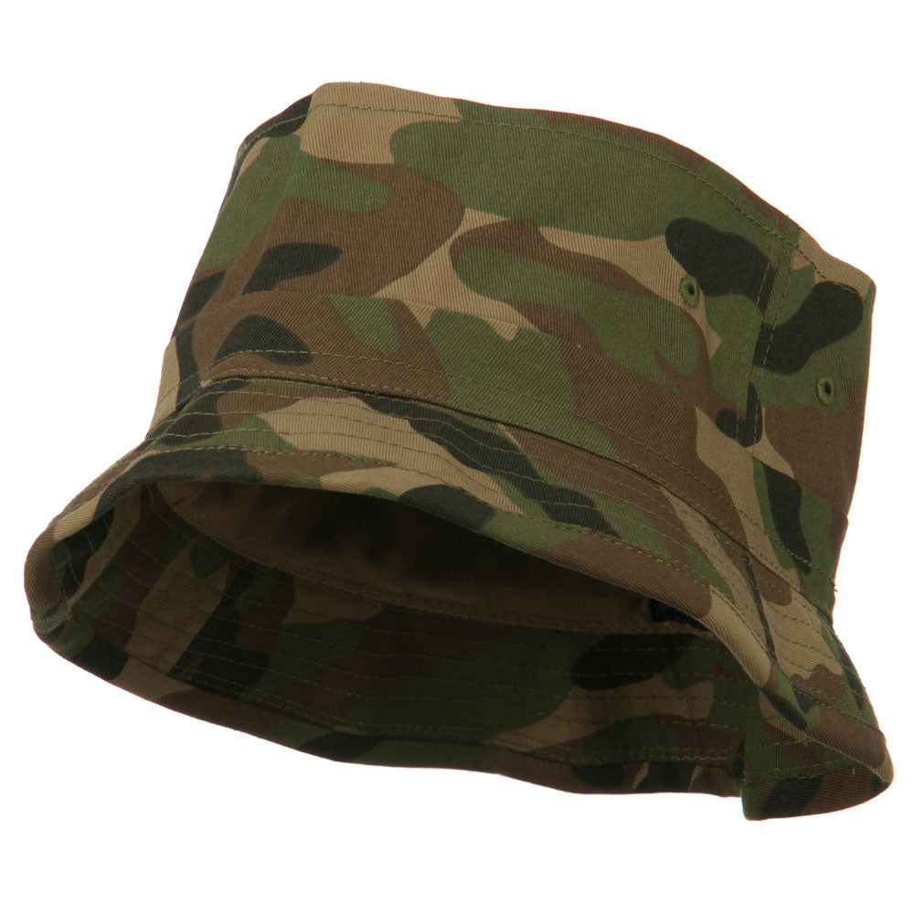 Fisherman&#039;s Cotton Bucket Style Hat - Woodland L-XL