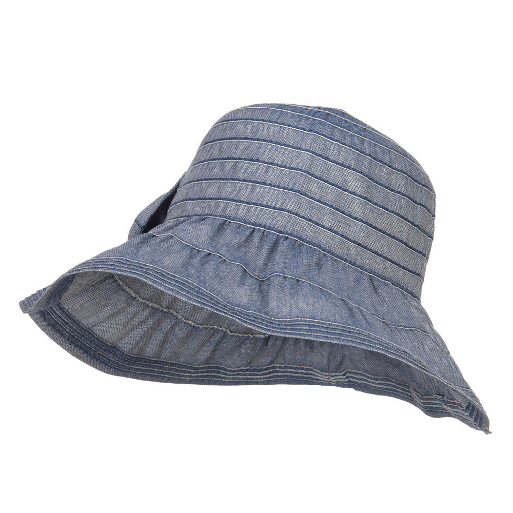 Women&#039;s Ribbon Accent Crushable Hat - Blue OSFM