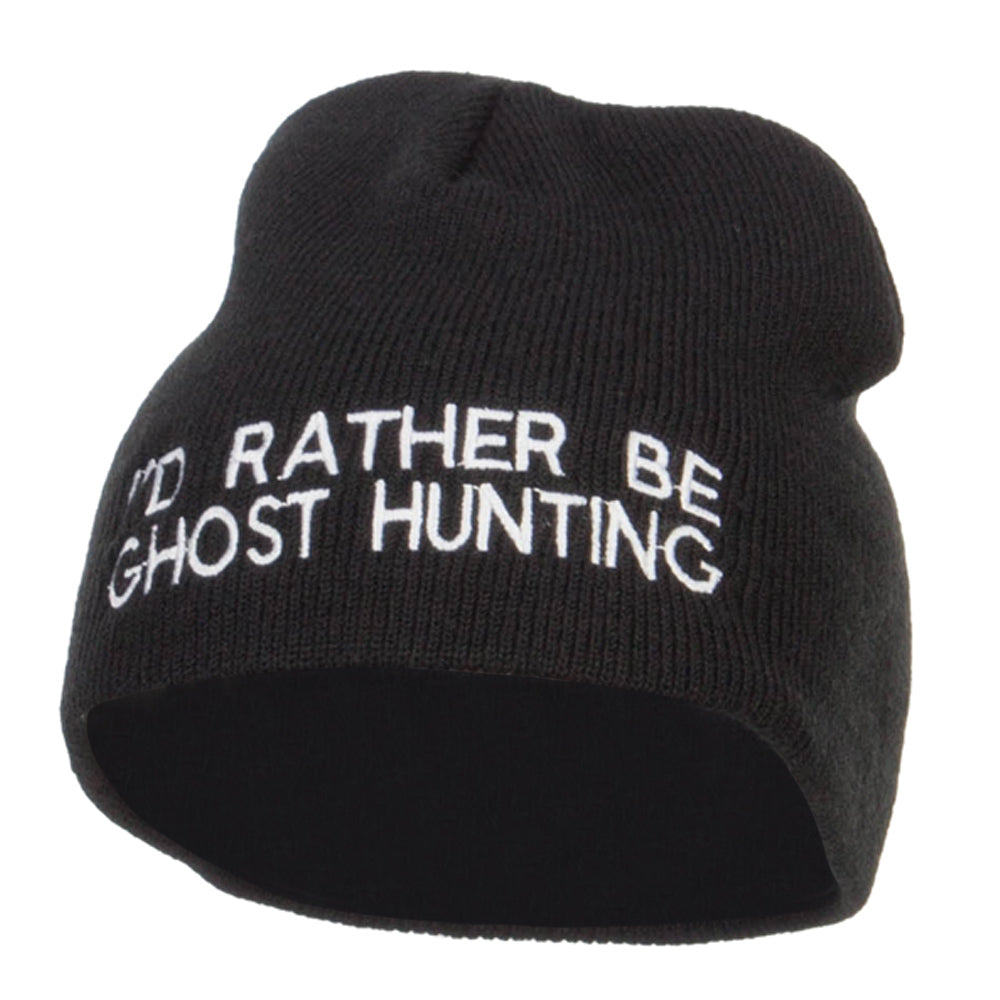 I&#039;d Rather Be Ghost Hunting Short Beanie - Black OSFM