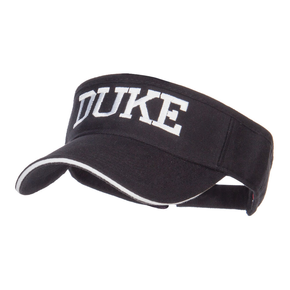 Halloween Duke Embroidered Sandwich Visor - Black White OSFM