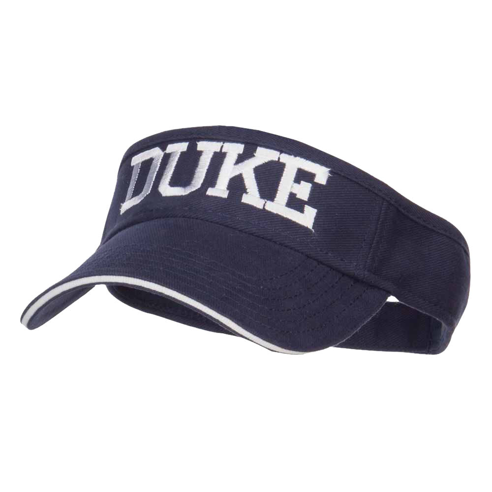 Halloween Duke Embroidered Sandwich Visor - Navy White OSFM