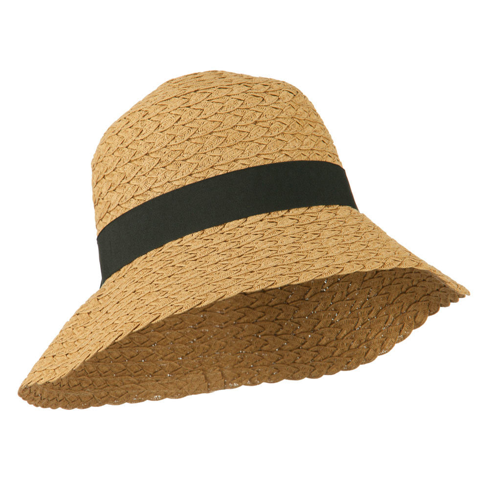 Women&#039;s UPF 50+ Wide Brim Braided Sun Hat - Tan OSFM