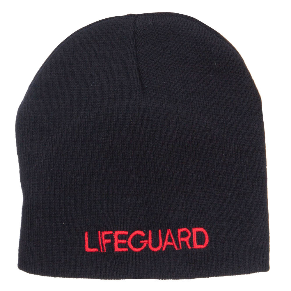 Lifeguard Embroidered Short Beanie - Black OSFM