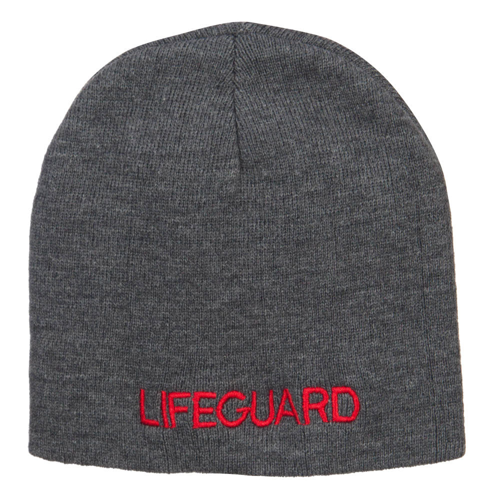 Lifeguard Embroidered Short Beanie - Dk Grey OSFM