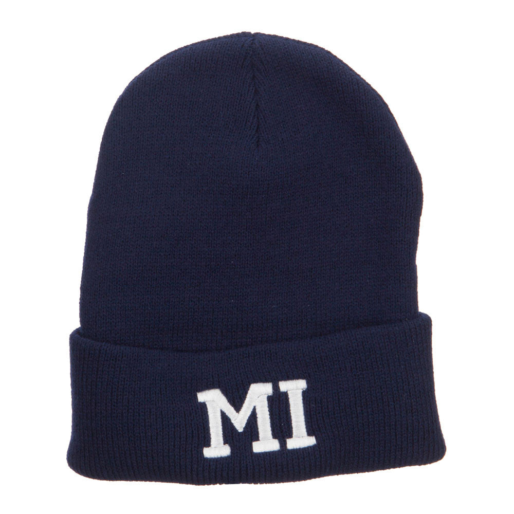 MI Michigan State Embroidered Cuff Beanie - Navy OSFM