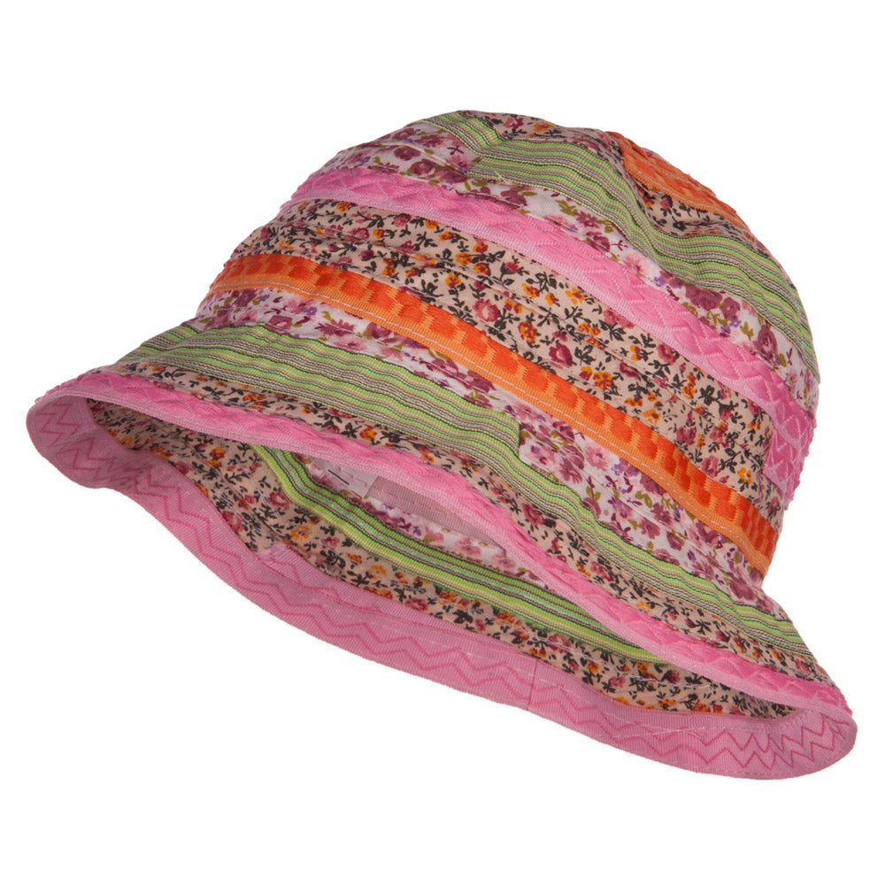 Girl&#039;s Calico Striped Bucket Hat - Multi OSFM