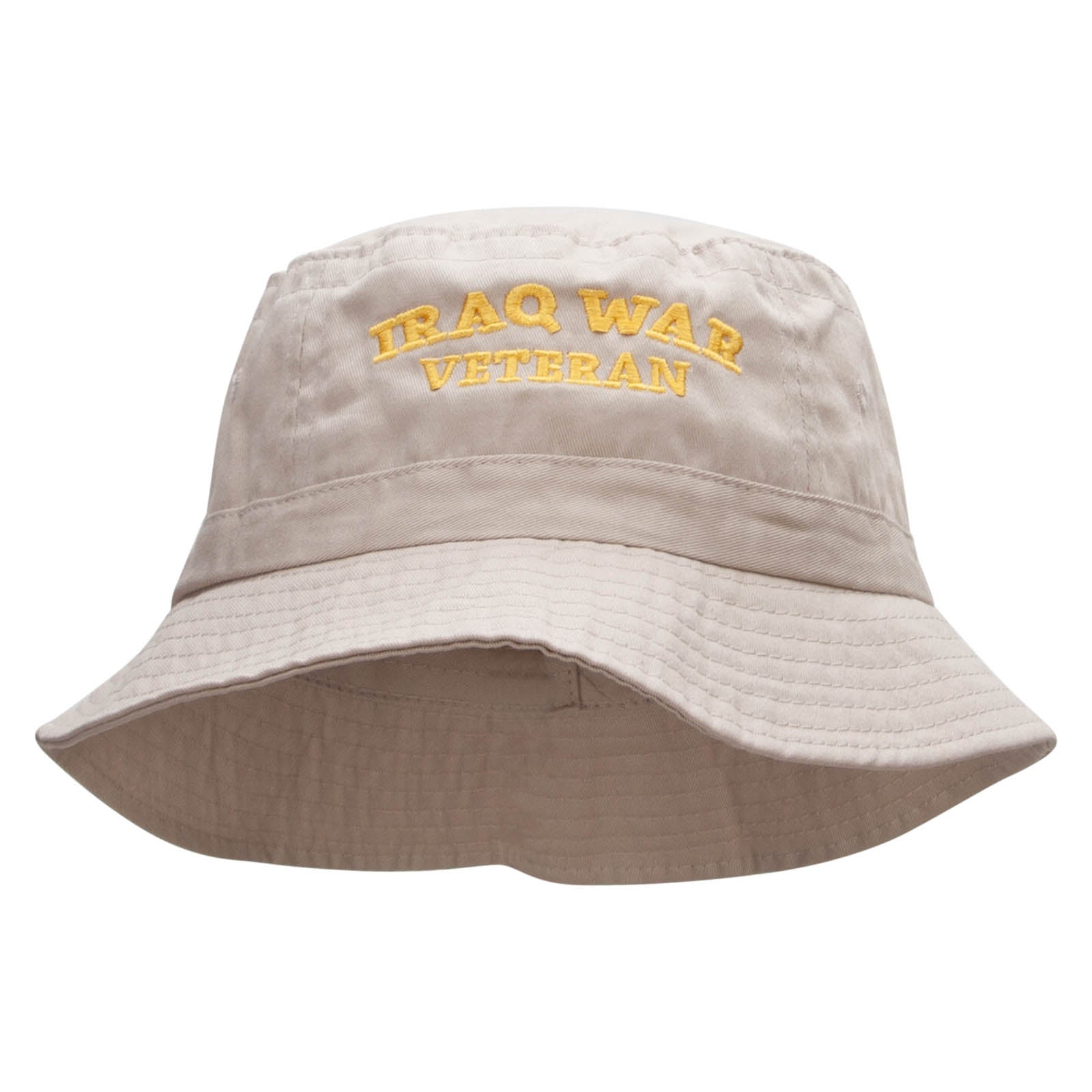 Iraq Veteran Embroidered Bucket Hat - Natural OSFM