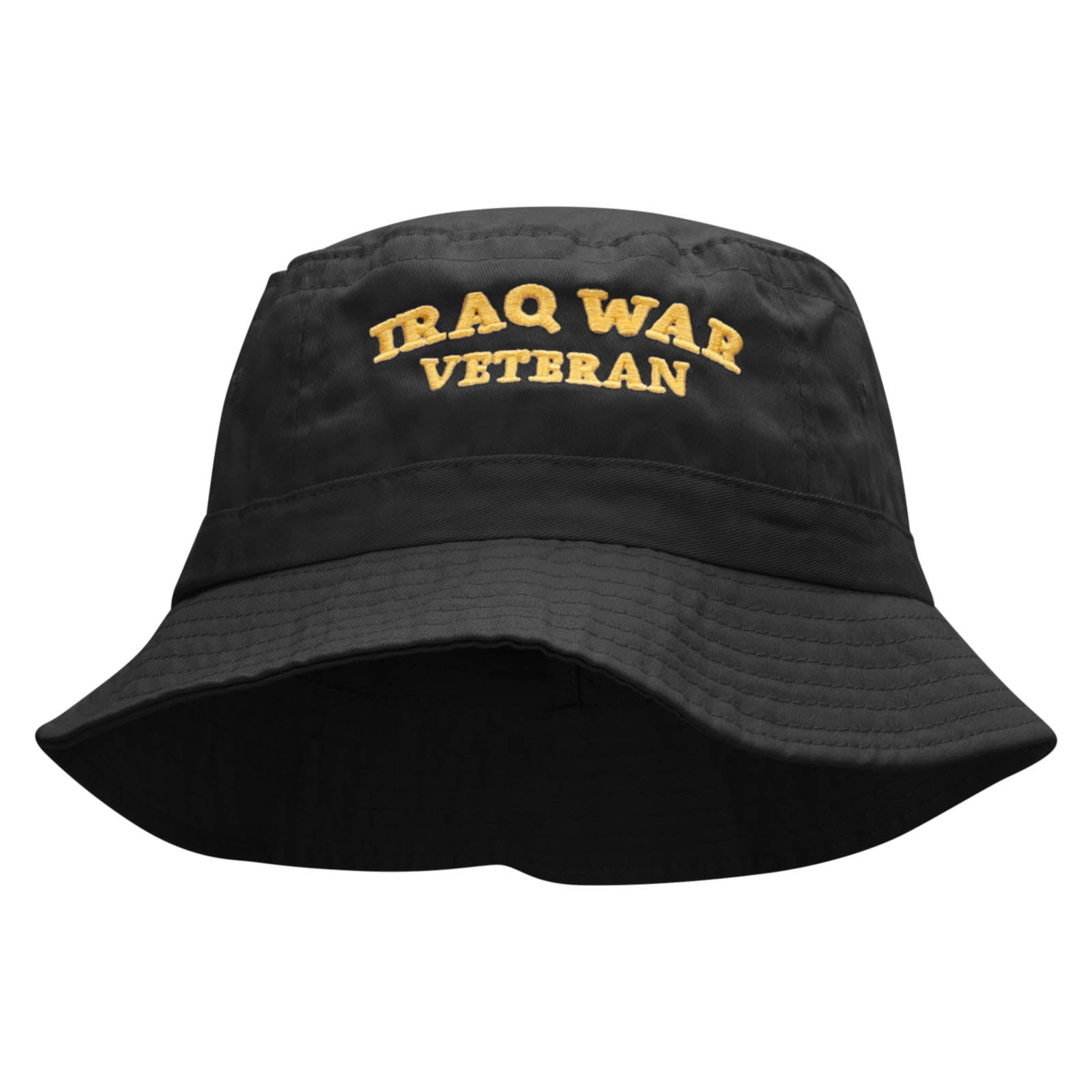 Iraq Veteran Embroidered Bucket Hat - Black OSFM