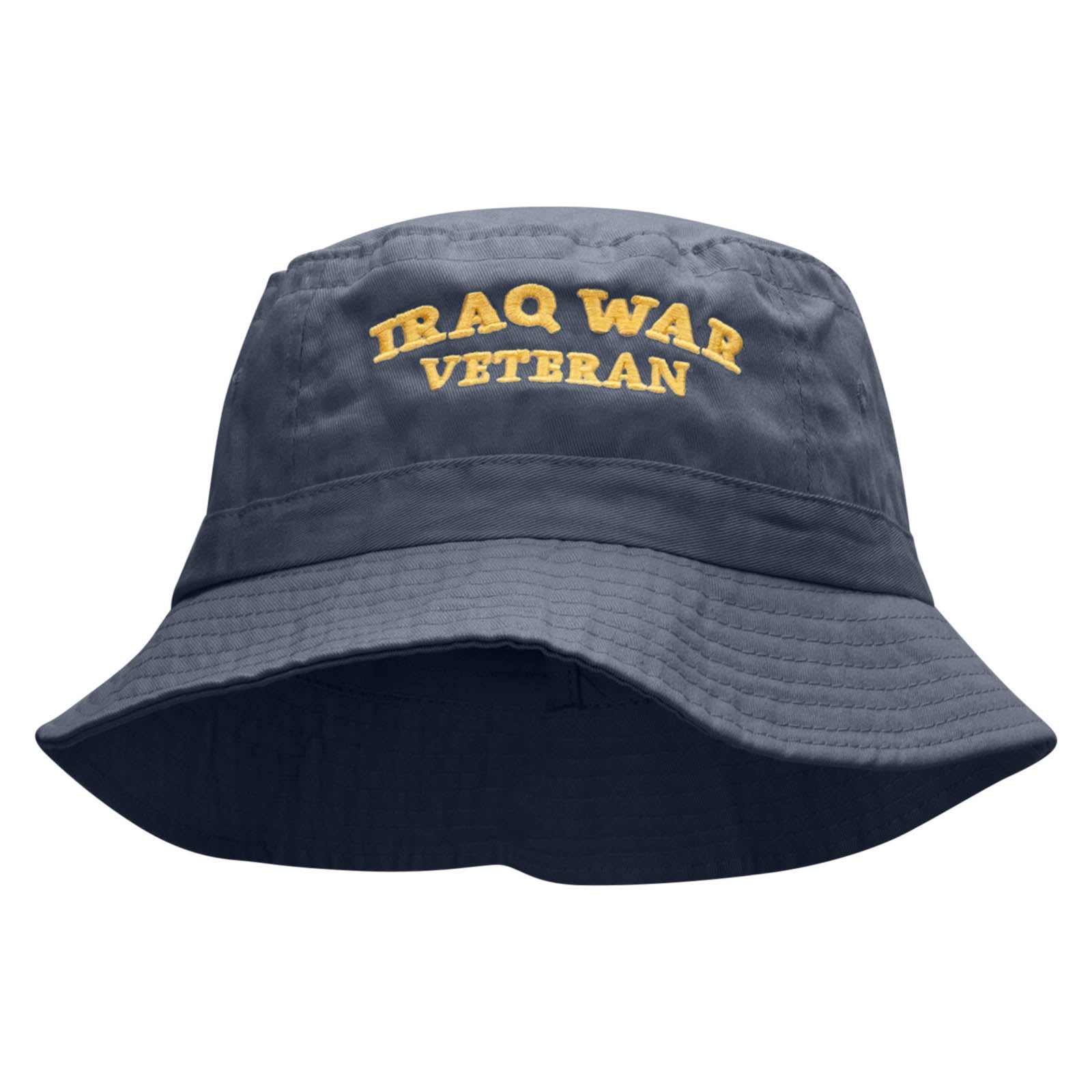 Iraq Veteran Embroidered Bucket Hat - Navy OSFM