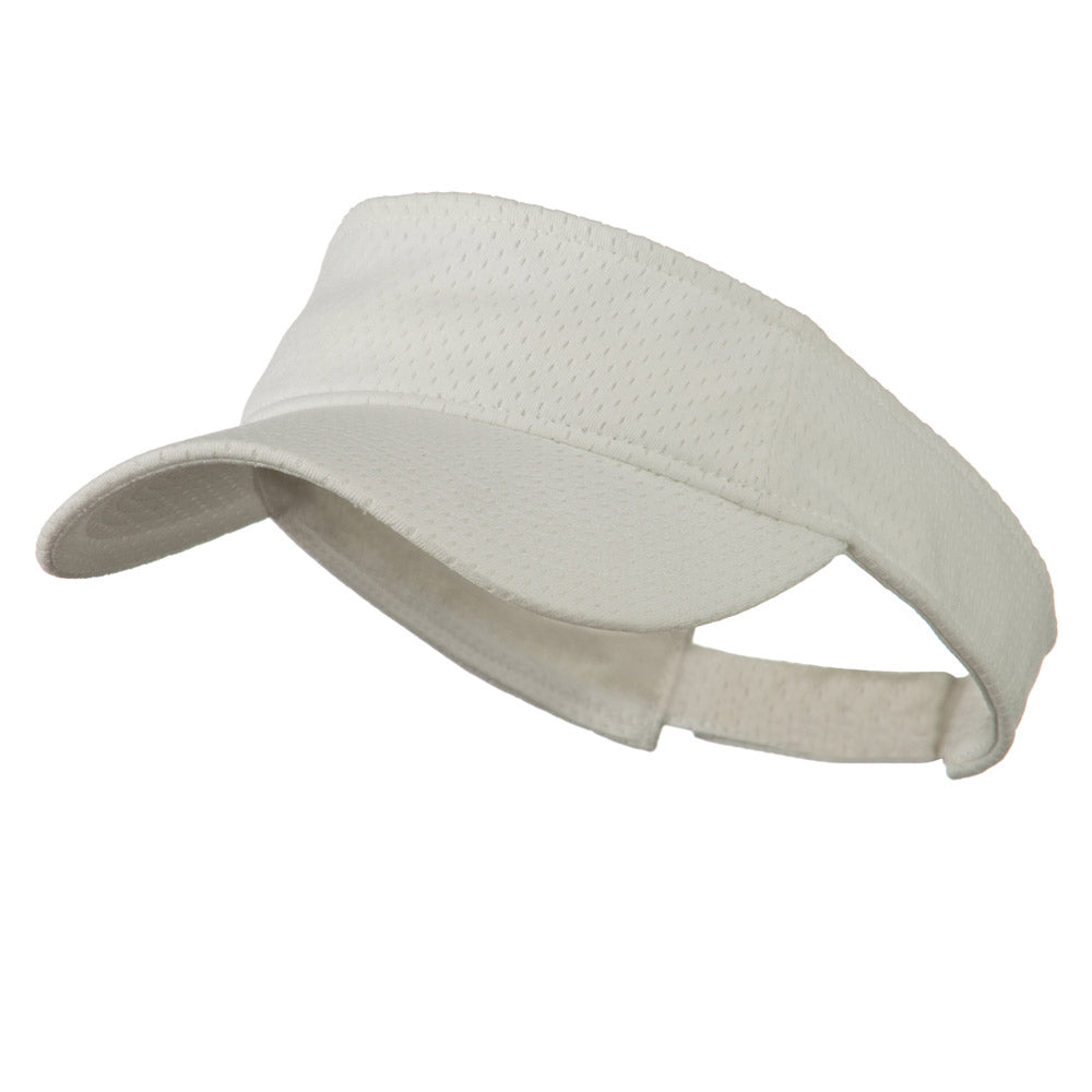 Athletic Jersey Mesh Sports Visor - White OSFM