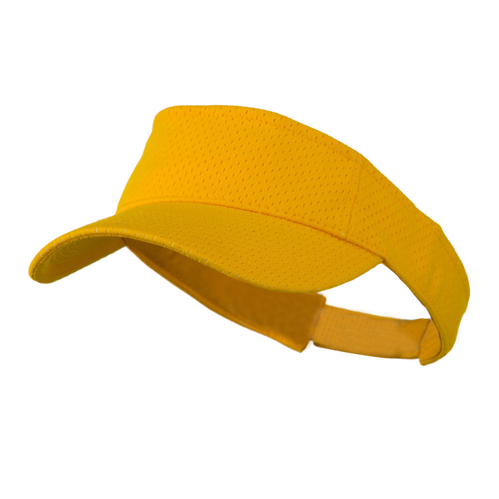 Athletic Jersey Mesh Sports Visor - Gold OSFM