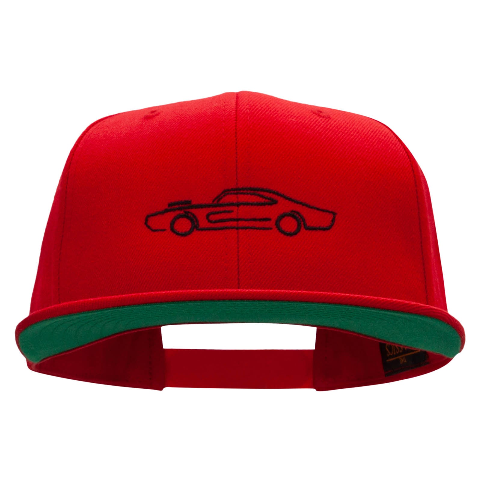 American Charger Embroidered Wool Blend Prostyle Snapback - Red OSFM