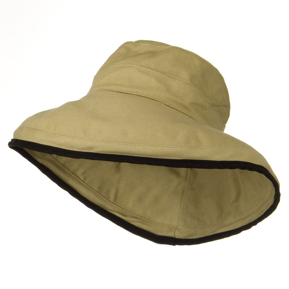 Kettle Canvas 4 Inch Brim Hat - Khaki OSFM