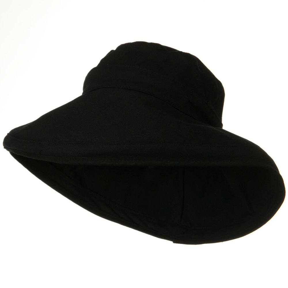 Kettle Canvas 4 Inch Brim Hat - Black OSFM