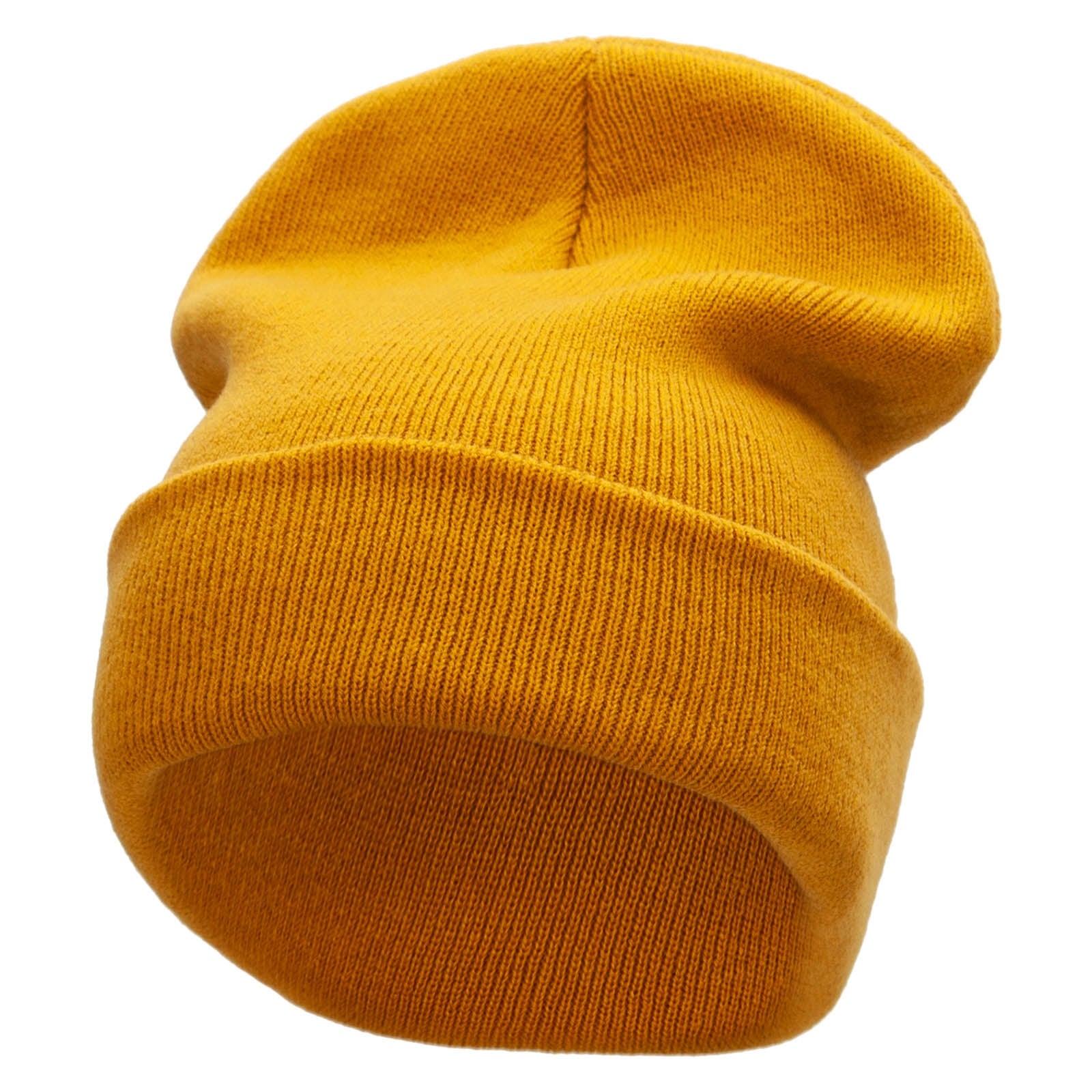 12 Inch Long Knitted Beanie - Camel OSFM