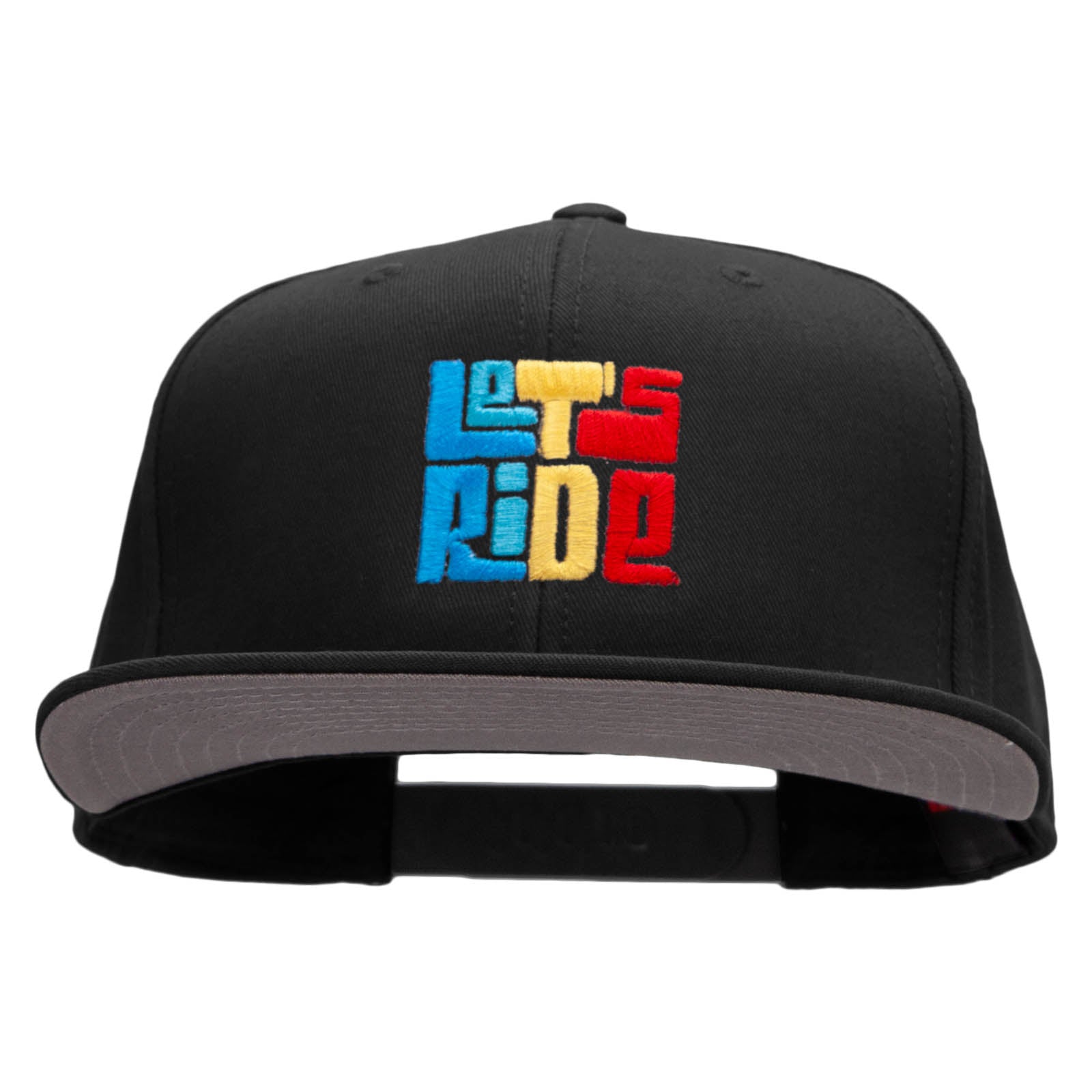 Let&#039;s Ride Boxed Embroidered Prostyle Snapback - Black OSFM