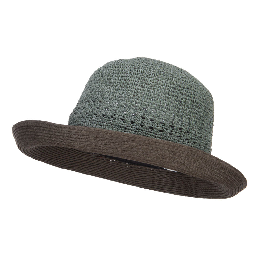 Women&#039;s Slanted Kettle Brim Hat - Teal Coffee OSFM