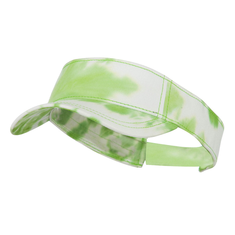 Ladies Fit Tie Dyed Visor - Lime White OSFM