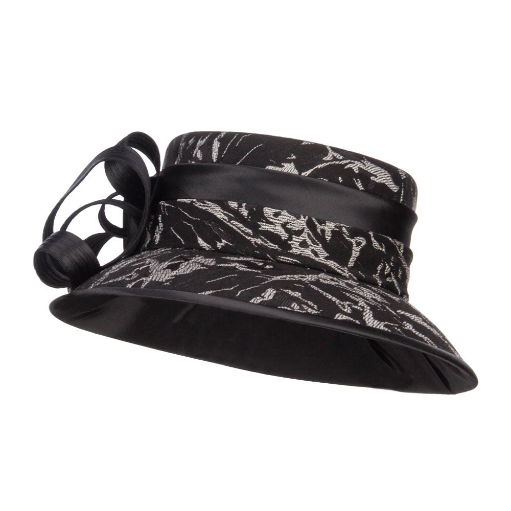 Telescope Crown Fashion Organza Hat - Black OSFM