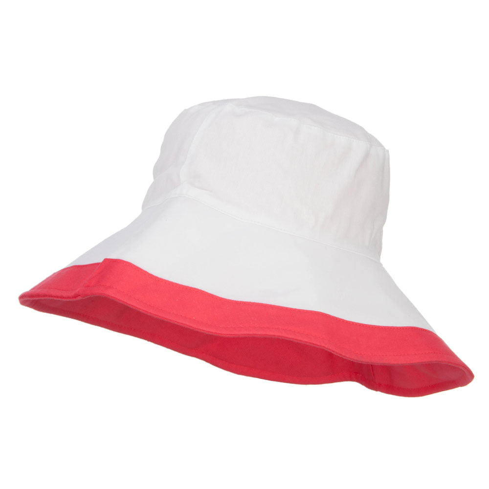 Reversible Solid Color Bucket Hat - Watermelon OSFM