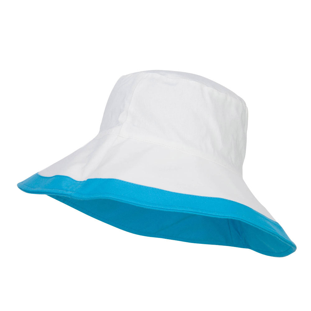 Reversible Solid Color Bucket Hat - Turquoise OSFM