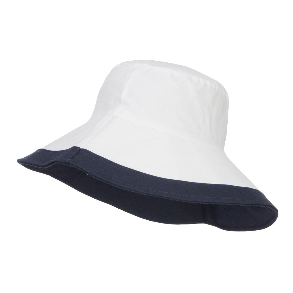 Reversible Solid Color Bucket Hat - Navy OSFM