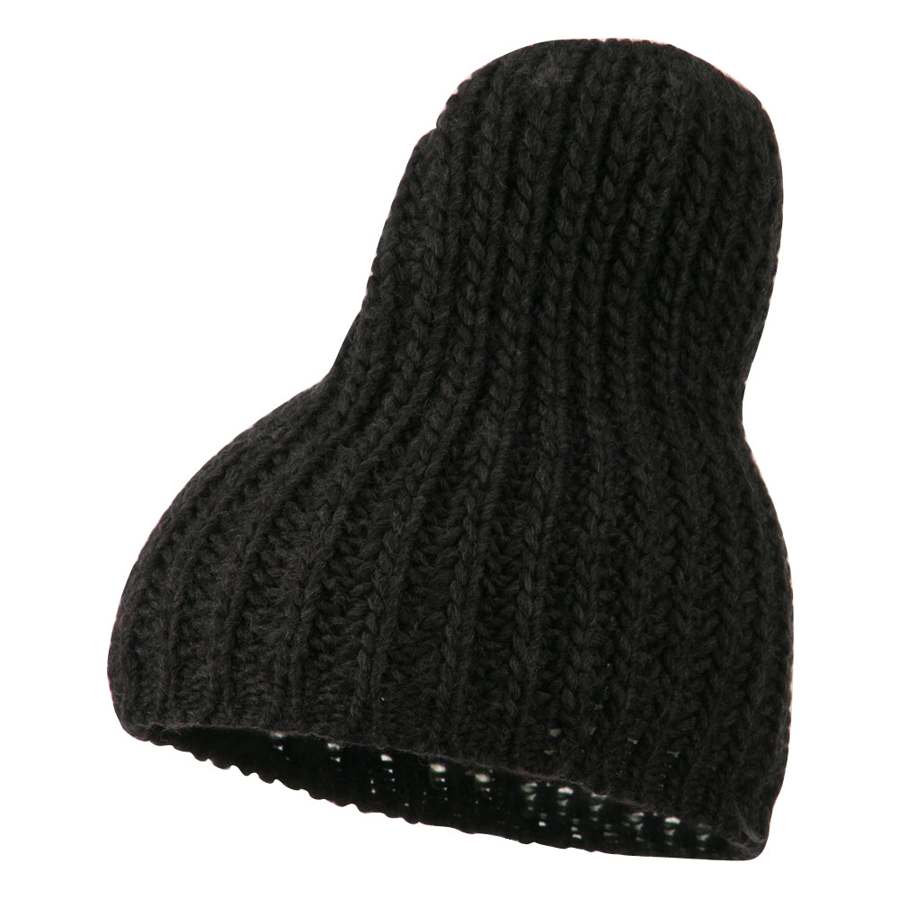 Men&#039;s Acrylic Knit Beanie - Black OSFM